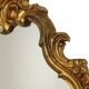 French Baroque-style gold-leaf gilded mirror with crest, 71 cm
