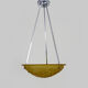 Old chandelier, suspension basin art deco 1 fire, in yellow glass paste