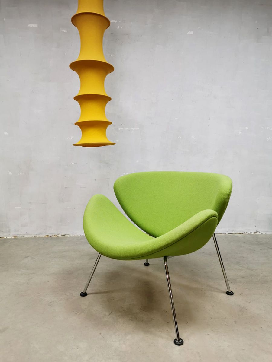 Dutch design Artifort easy chair Pierre Paulin F437 Orange Slice ‘Green’