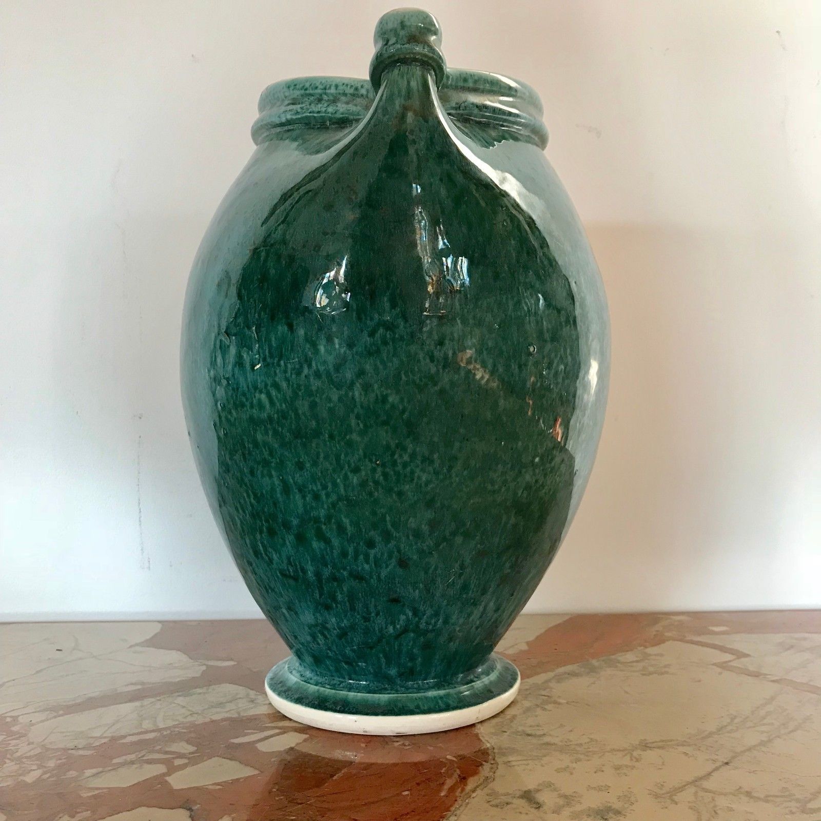 Conical body and paunch ovoid stoneware vase