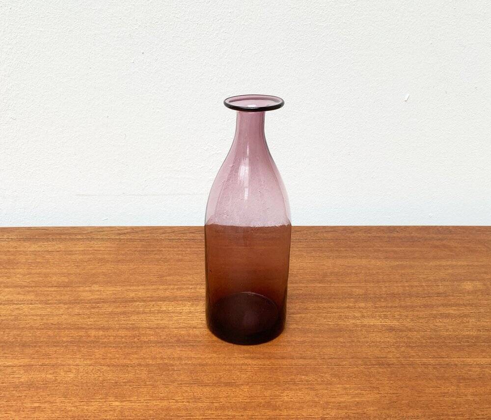 Mid-century Danish glass bottle vase, 1960s.