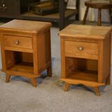Pair of oak bedside tables from the 1960s