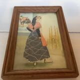 Pair of small frames with Spanish illustrations