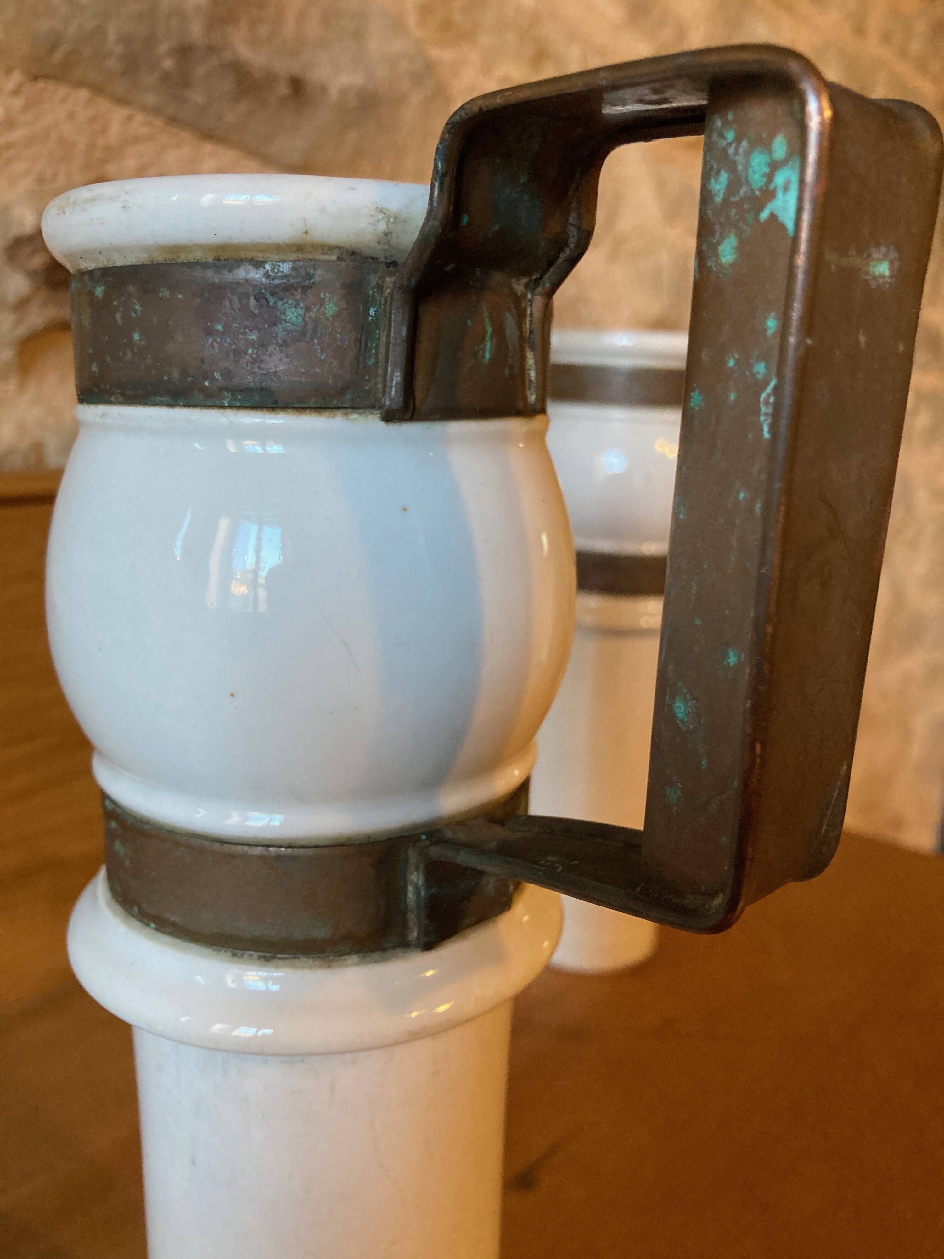 Bistro chocolate pots, late 19th century