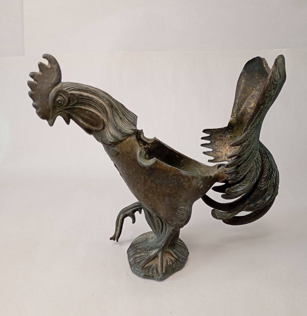 Vintage Rooster Metal Ashtray