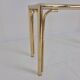 Italian Rectangle Side Table in Brass Bamboo and Smoked Glass, 1970s