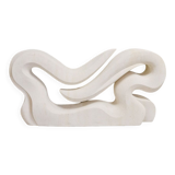 Vintage abstract art statue stone sculpture XL 'Wave'