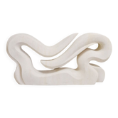 Vintage abstract art statue stone sculpture XL 'Wave'