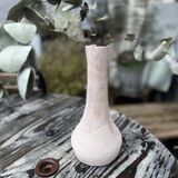 Powder pink brutalist vase