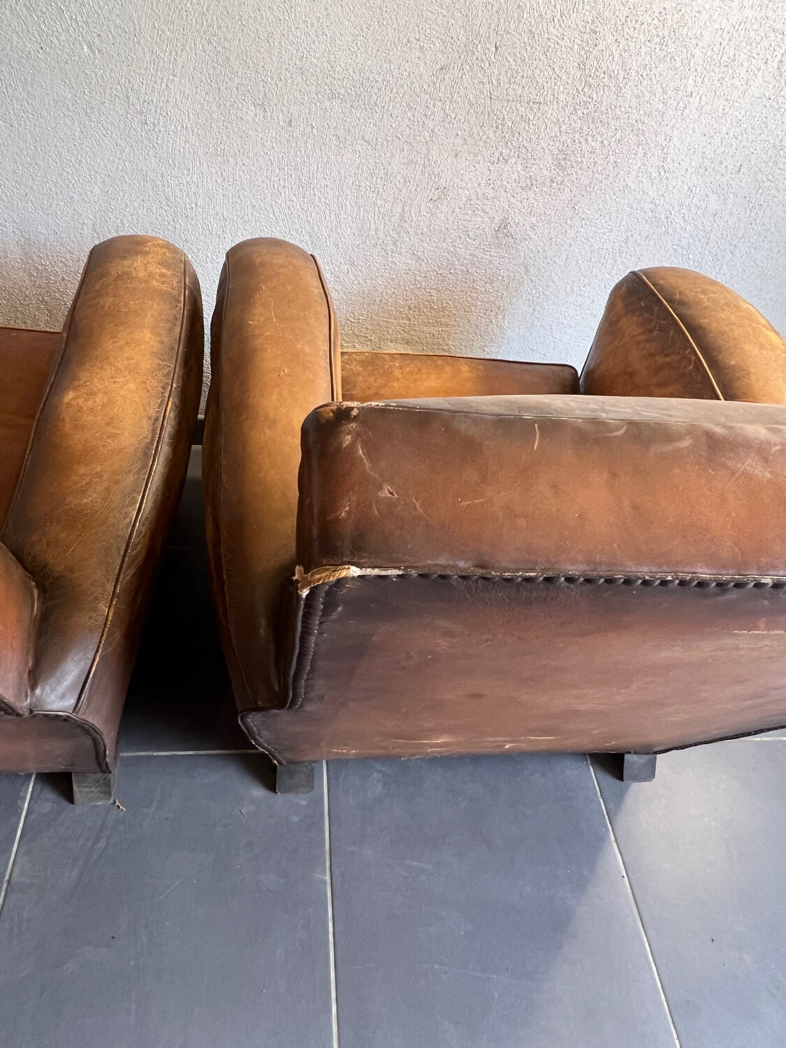 Pair of club chairs