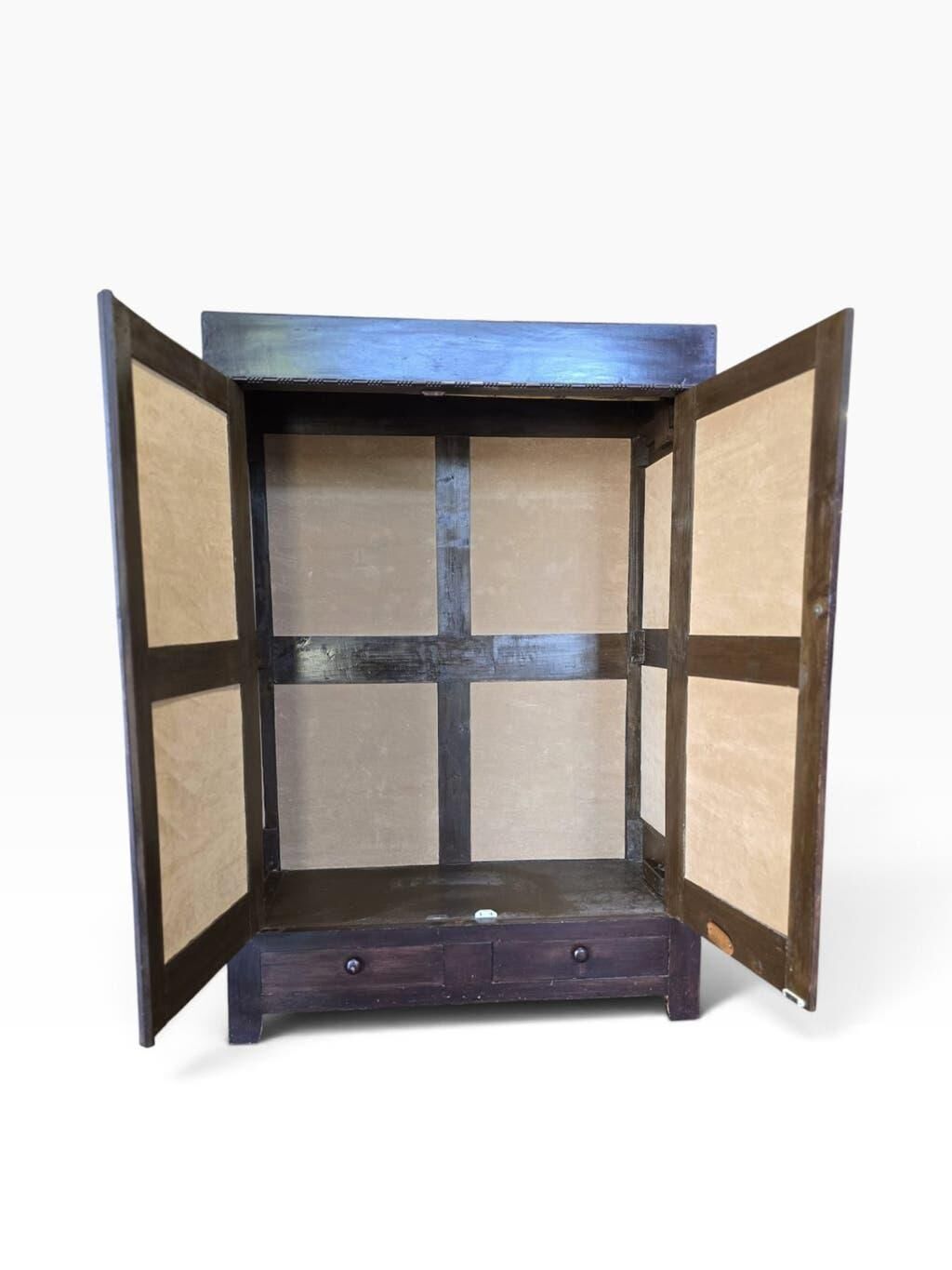 Vintage XL dark wood wardrobe/hallway furniture