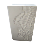 Kaiser bisquit porcelain fossil vase, Modernist 1970s West Germany.