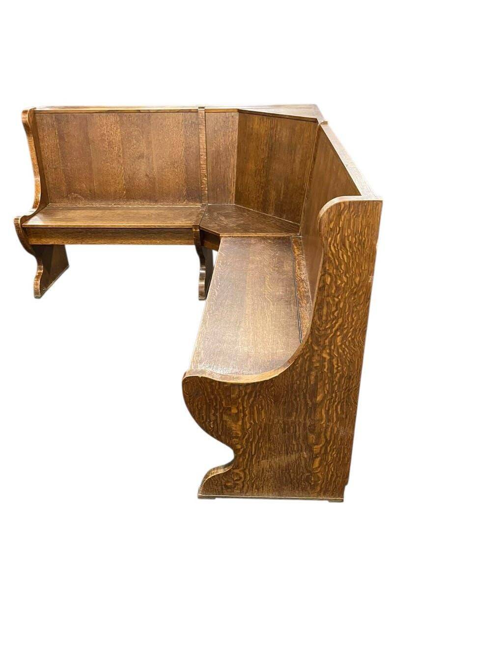 Vintage wooden corner bench