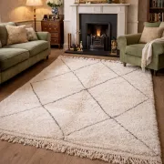 Tapis berbère épais en laine – Diamant