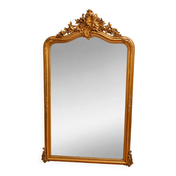 Grand miroir de cheminée de style Louis XV