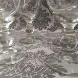 CHAMPAGNE SERVICE COINTREAU WINE WATER 6 GLASSES CRISTAL