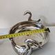 Centrepiece, silver-plated metal swan catchall.