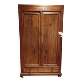 Vintage raw wood cabinet shelves and wardrobe