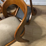 Série 6 chaises vintages baumann modem 14 sled