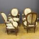 Suite de quatre fauteuils Louis XVI