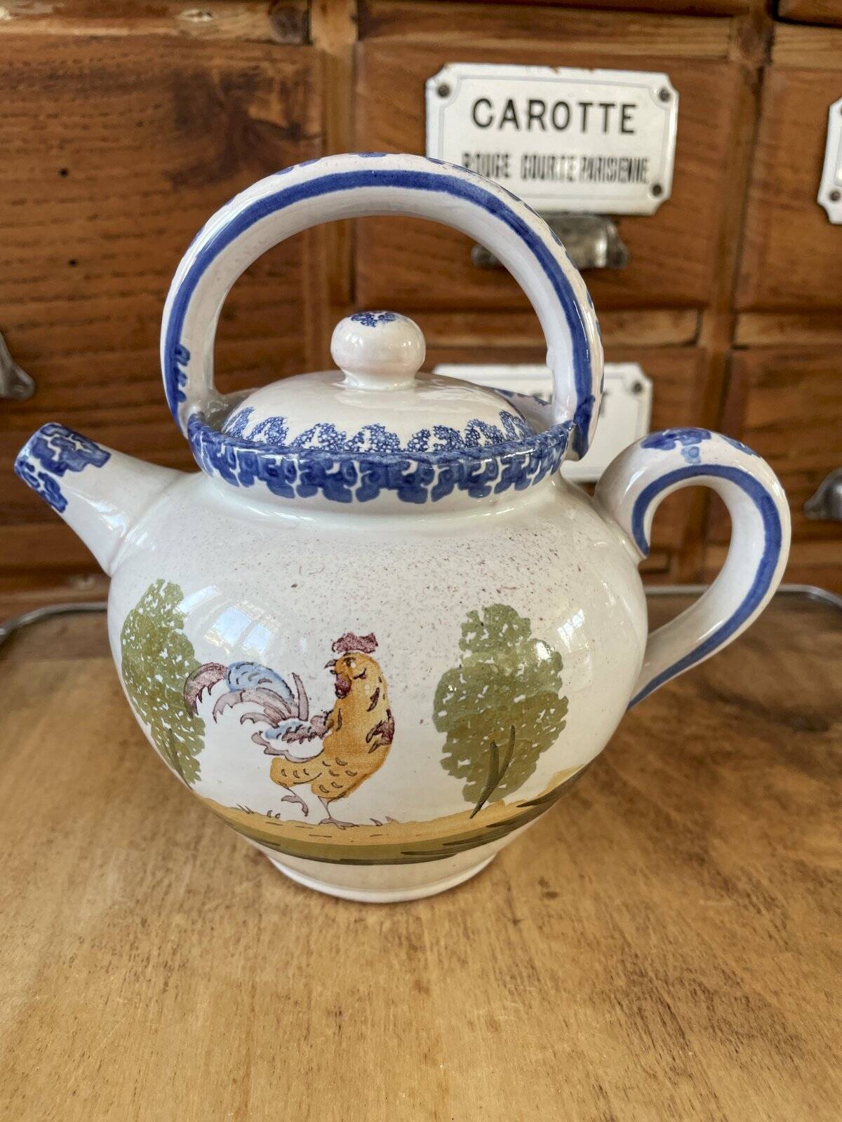 Crucible, ancient teapot made of terracotta.