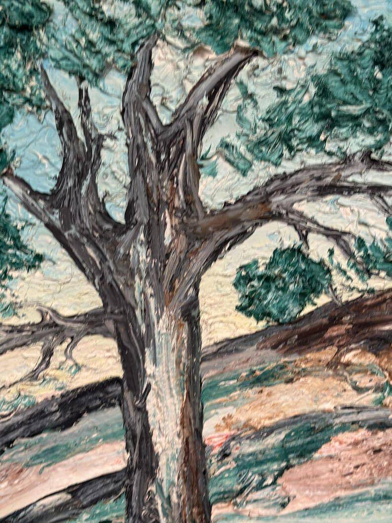 Original Swedish Oil on Canvas – “Tree” by Stig Allan