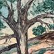 Original Swedish Oil on Canvas – “Tree” by Stig Allan