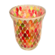 Mosaic stained glass photophore vase