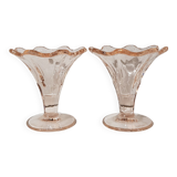 Coffret de 2 gobelets à dessert à la crème glacée en verre rose La Rochere