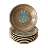 Lot of 6 hollow plates Faïencerie de Bretagne model Paloma