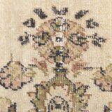 7x9 Cream & Green Floral Pattern Vintage Area Rug, 202x278Cm