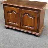 English solid wood low sideboard with 2 doors