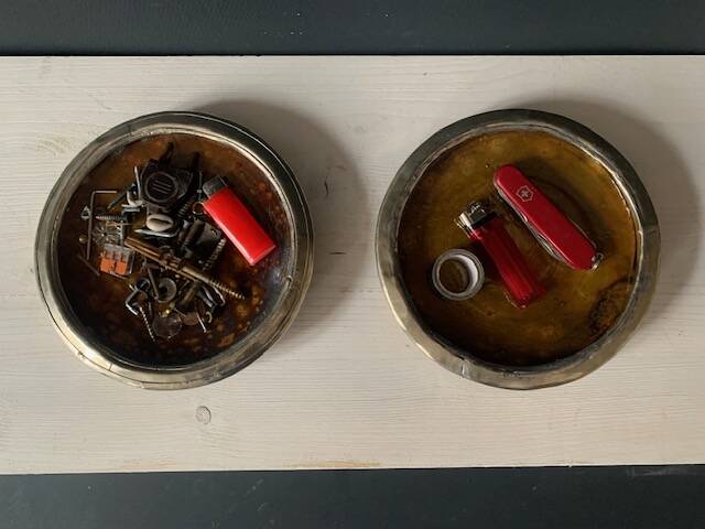 2 handmade tamegroute dishes, Morocco