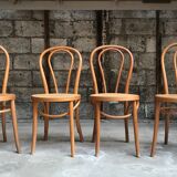 Series of 4 bistro chairs cyears beech light