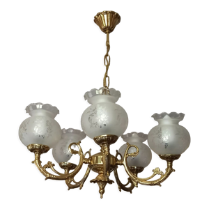 Lustre en laiton 5 branches