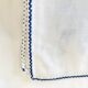 6 embroidered percal napkins, 28 cm