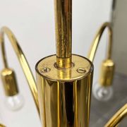 German vintage brass chandelier by Star Leuchten, 1970s.