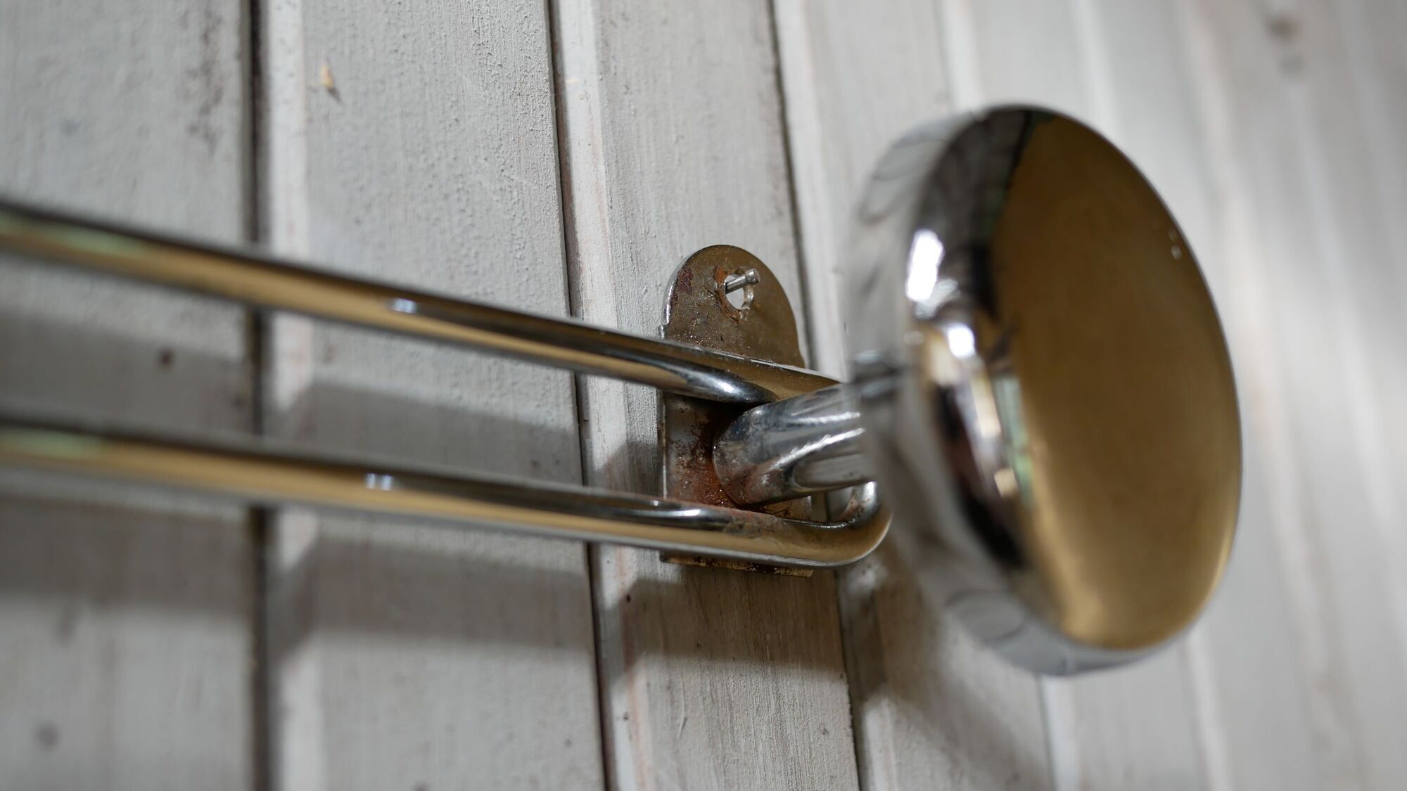Coat rack wall vintage metal two hooks
