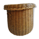 Wicker basket with lid