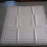 Taie d'oreiller ancienne brodée en coton 77x77cm