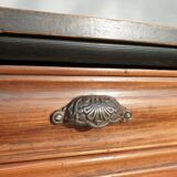 High chest of drawers furniture XIXth with niche