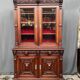 Library and buffet in antique Renaissance style. Beautiful sculptures. Solid oak. France. 19th century.