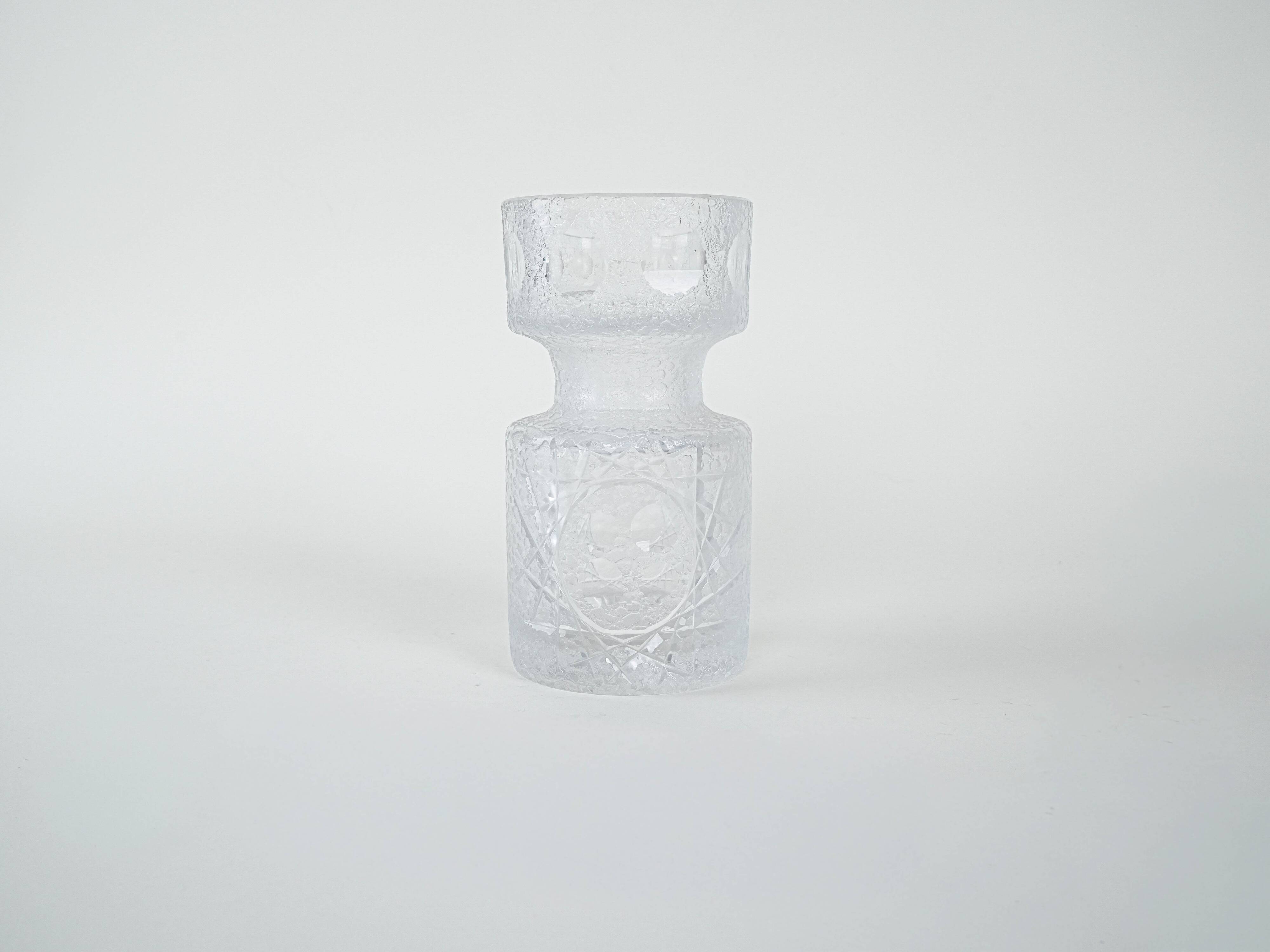 Glass vase, Scandinavian design, 1960s, manufactured in Denmark
