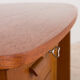 Mid Century free standing bullet shape executive teak desk by H.P. Hansen, Denmark, 1960s