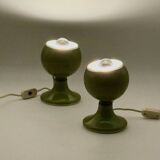 Pair of Vintage 1970s Eyeball Lamps by Luci in Green