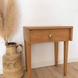 Vintage solid oak bedside table