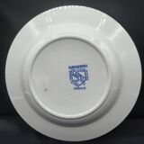 6 antique plates Sarreguemines Digoin Model CAPRI blue