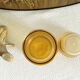 Bocal vintage en verre jaune