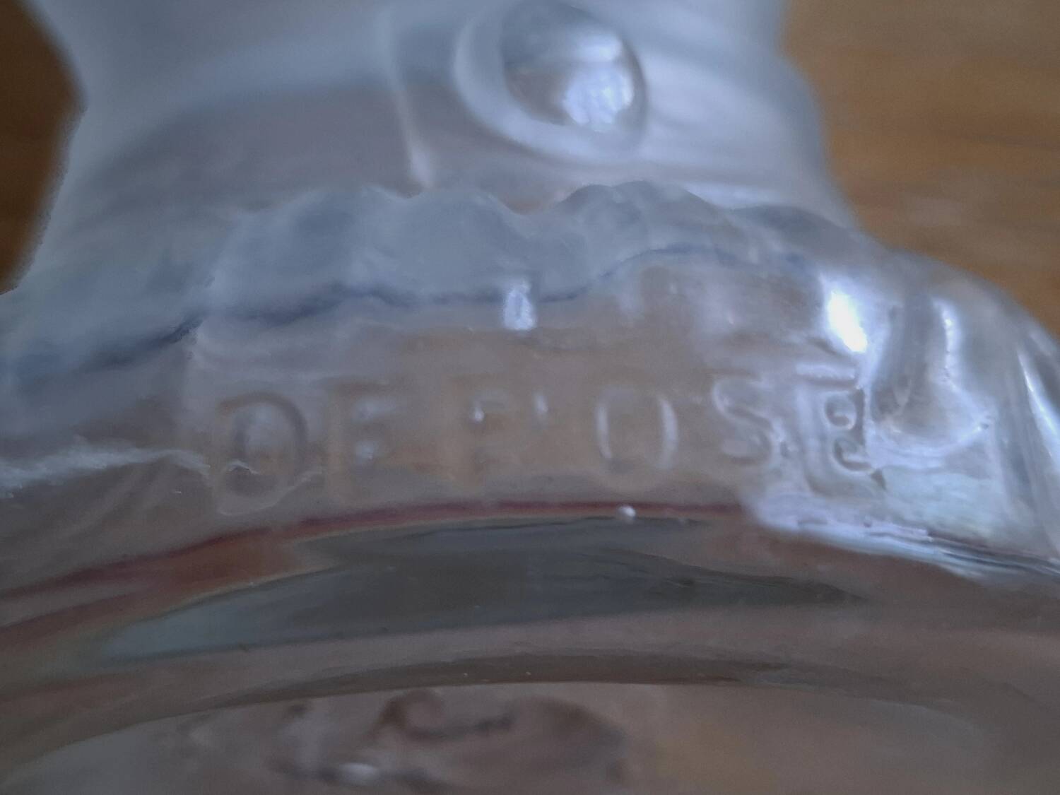 Hand-made bottle from the Legras factory in Saint-Denis 250827