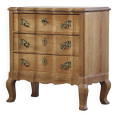 Commode baroque/rococo danoise en chêne vintage du milieu du siècle